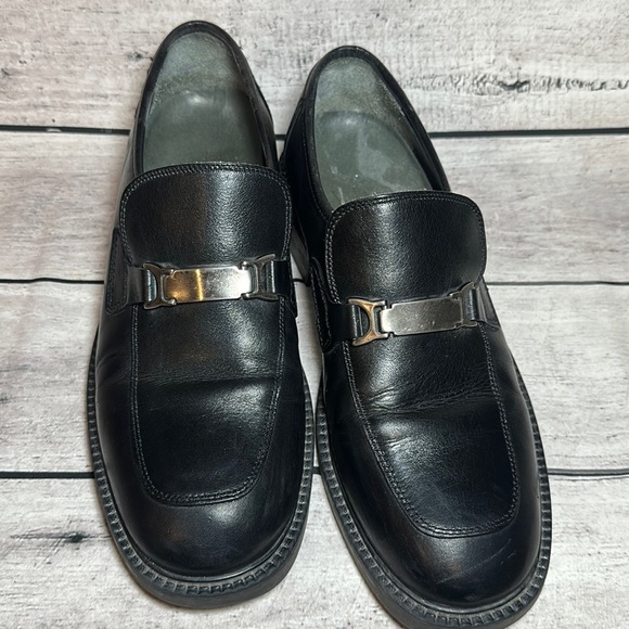 Bostonian Strada Made in Italy Black Loafers‎ Size 8 - Picture 1 of 5